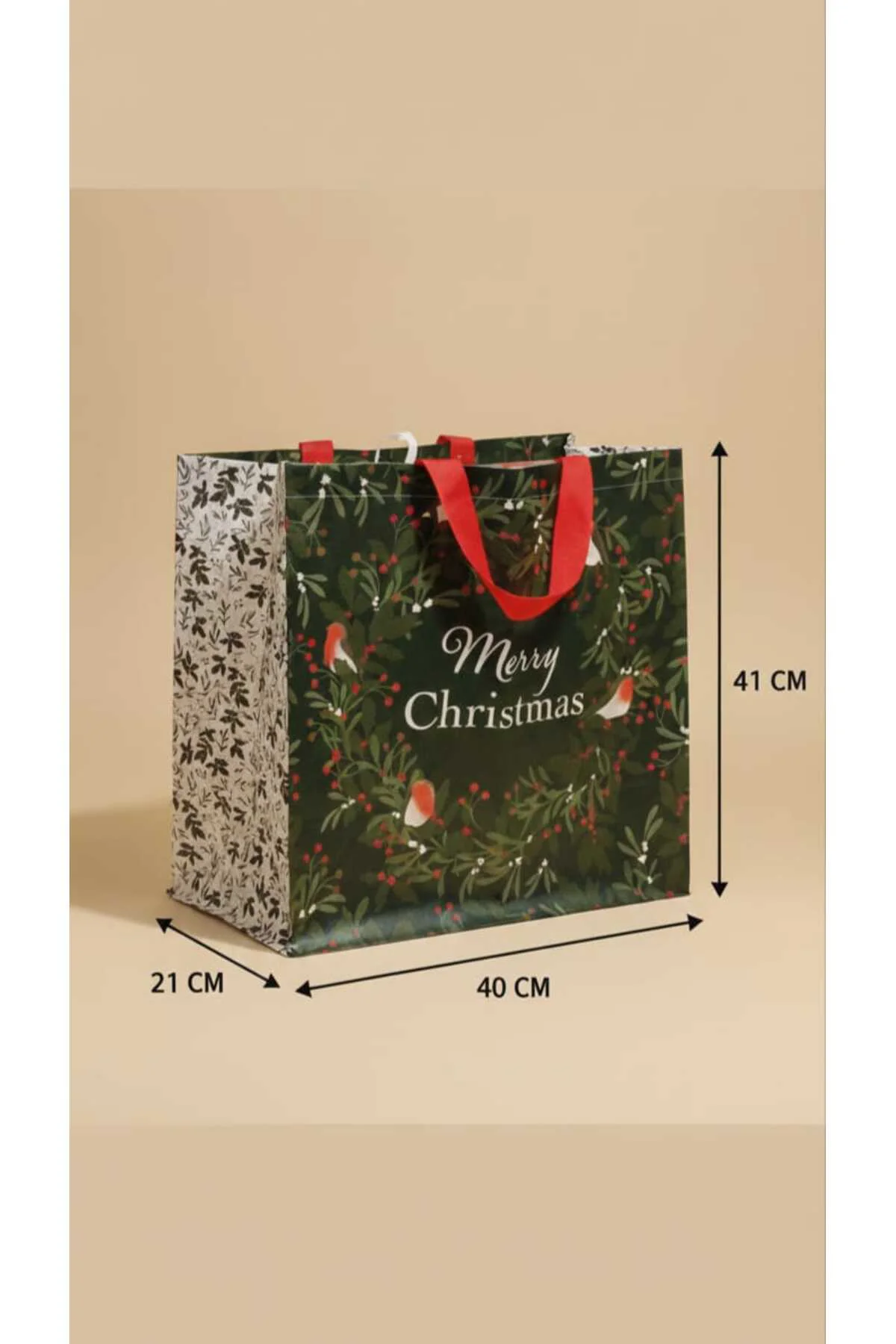 Merry Christmas Temalı Alışveriş Çantası