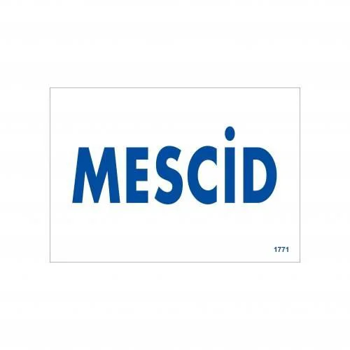 Mescid Uyarı Levhası 17,5x25 KOD:1771 Fiyatı, Yorumları ve Özellikleri