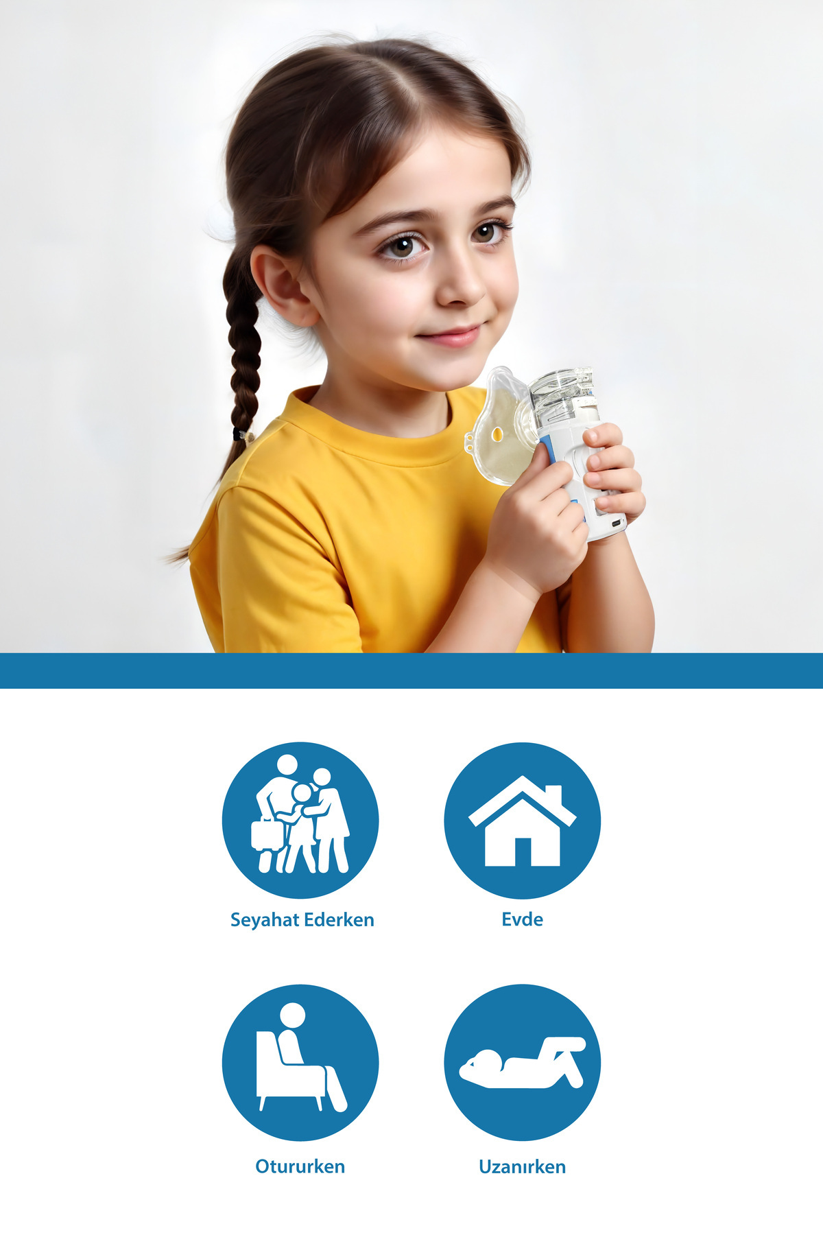 Mesh Taşınabilir Nebulizatör Cihazı