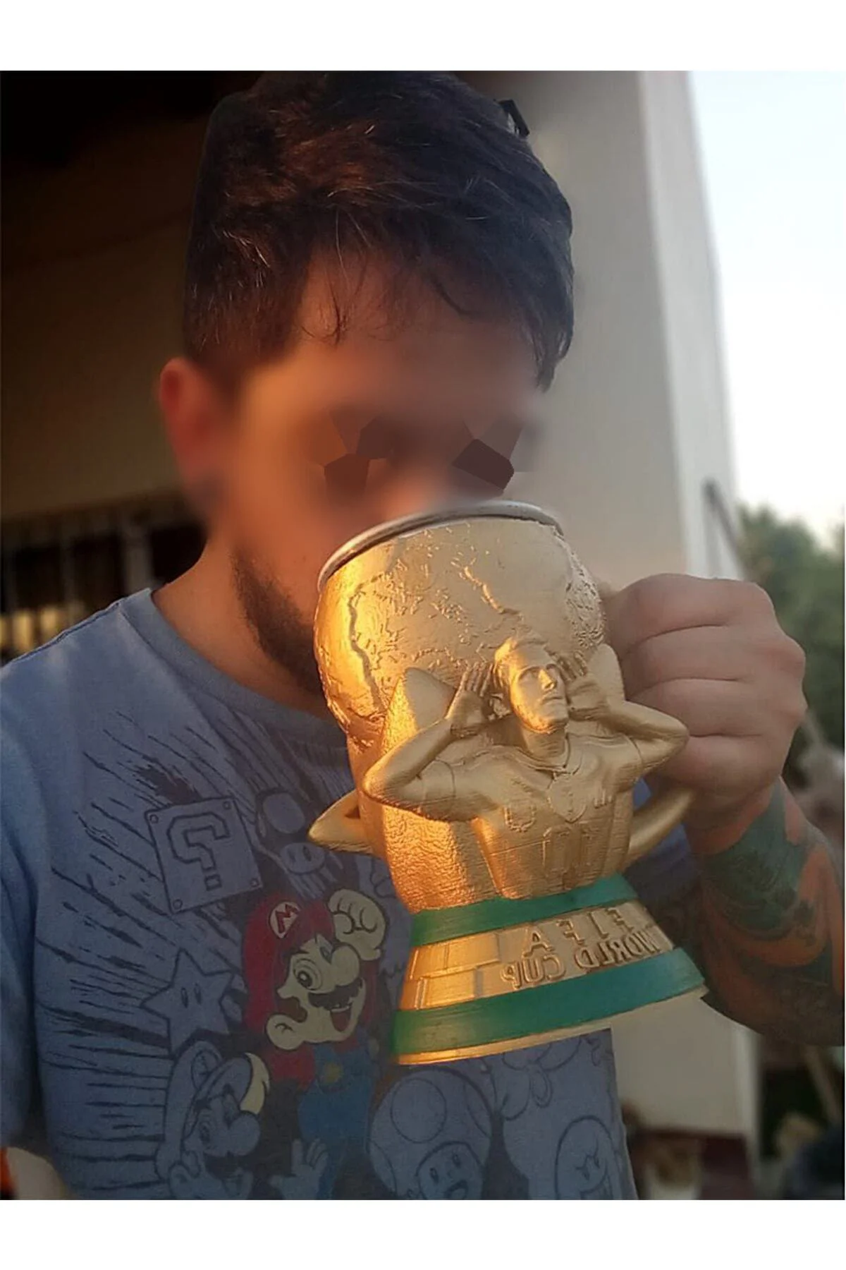 Messi Dünya Kupası Bardak Tutucu 500 Ml (bardak Değildir - Bardak Bunun Içine Konur)