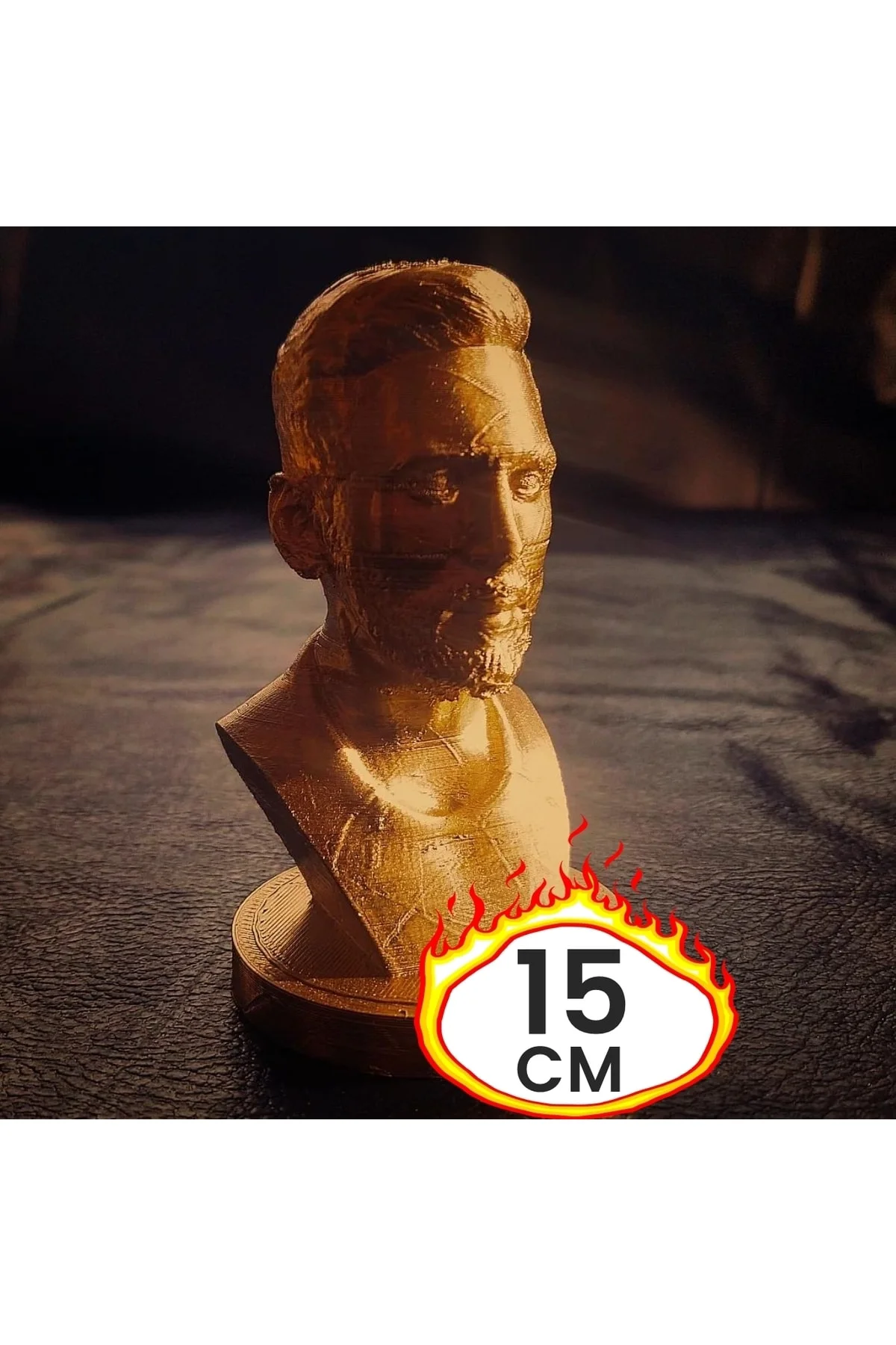 Messi Gold Varak Büst 15 Cm
