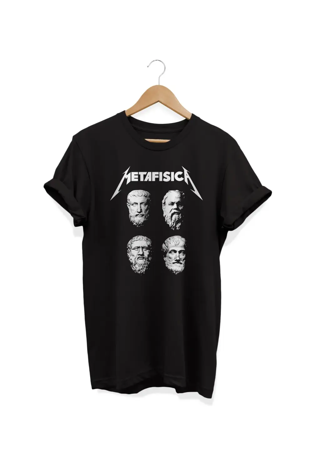 , Metafısıca Baskılı, %100 Pamuk, Bisiklet Yaka, Oversize T-shirt