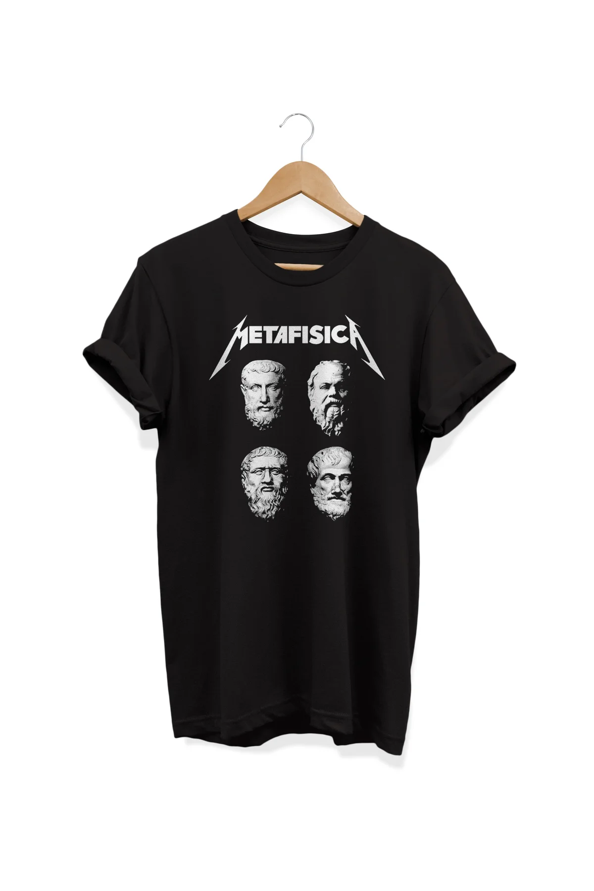 , Metafısıca Baskılı, %100 Pamuk, Bisiklet Yaka, Oversize T-shirt