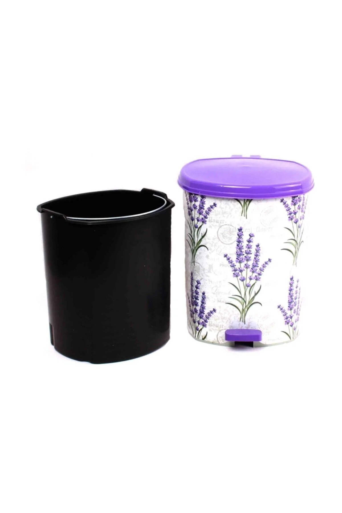 Metal 25 L beyaz mutfak tipi pedallı çöp kovası 3 adet set - 25 L Hacim - Ev &amp; Mobilya