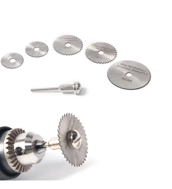 Metal 6 Parça Mini Matkap Ucu Ahşap Kesme Yuvarlak Çelik Bıçak Disk Testere Seti Kiti Metal 6 Parça Mini Matkap Ucu Ahşap Kesme Yuvarlak Çelik Bıçak Disk Testere Seti Kiti