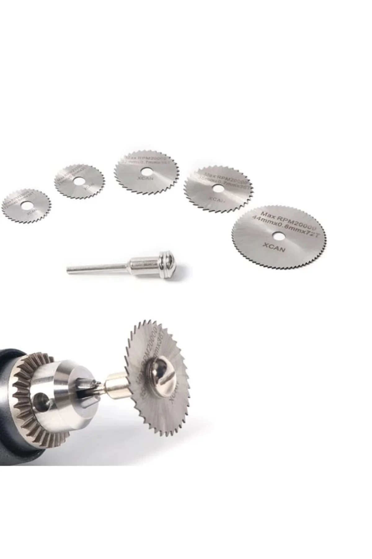 Metal 6 Parça Mini Matkap Ucu Ahşap Kesme Yuvarlak Çelik Bıçak Di