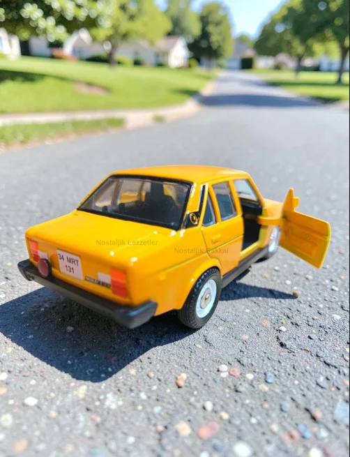 Metal Araba Çek Bırak Murat 131 Sarı Sesli ve Işıklı ( 1/36 Ölçek )