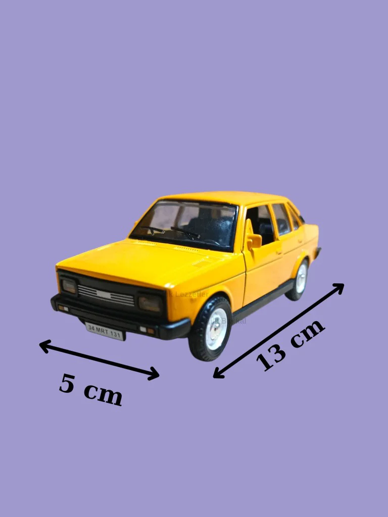 Metal Araba Çek Bırak Murat 131 Sarı Sesli ve Işıklı ( 1/36 Ölçek )