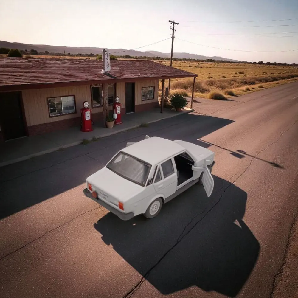 Metal Araba Çek Bırak Murat 131 Beyaz Sesli ve Işıklı ( 1/36 Ölçe