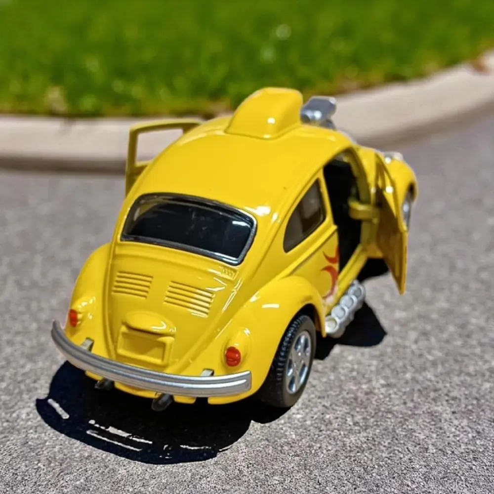 Metal Araba Çek Bırak Vw Bettle Modifiye Sarı Sesli ve Işıklı