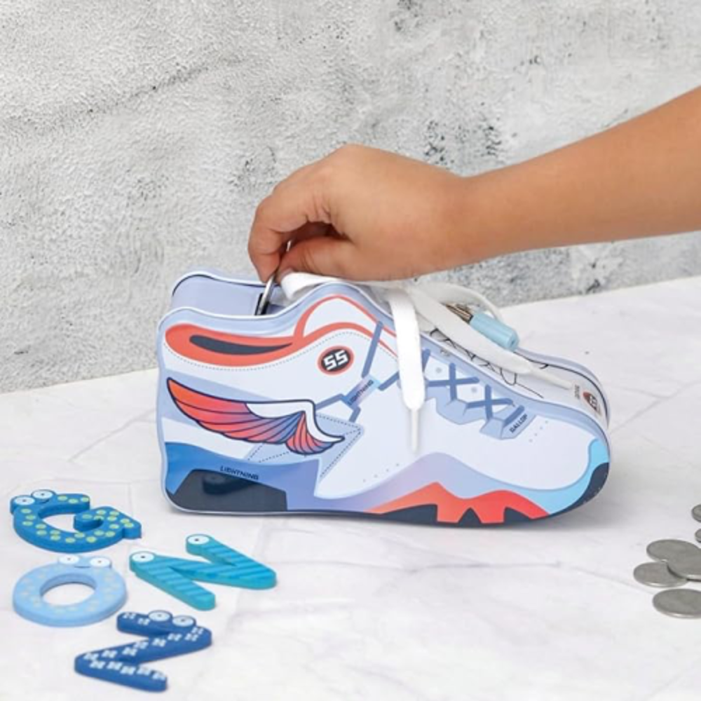 Metal Ayakkabı Kumbara - Kilitli ve Anahtarlı,Çocuk ve Yetişkinle