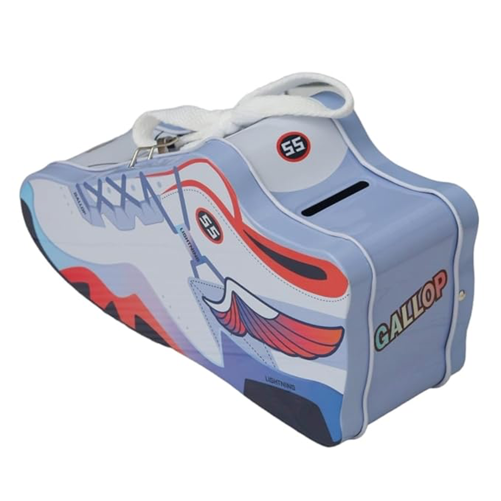 Metal Ayakkabı Kumbara - Kilitli ve Anahtarlı,Çocuk ve Yetişkinle