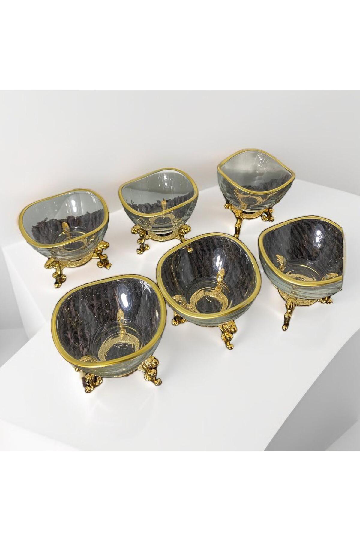 Elif Aksesuar Metal Ayaklı Gold Lokumluk