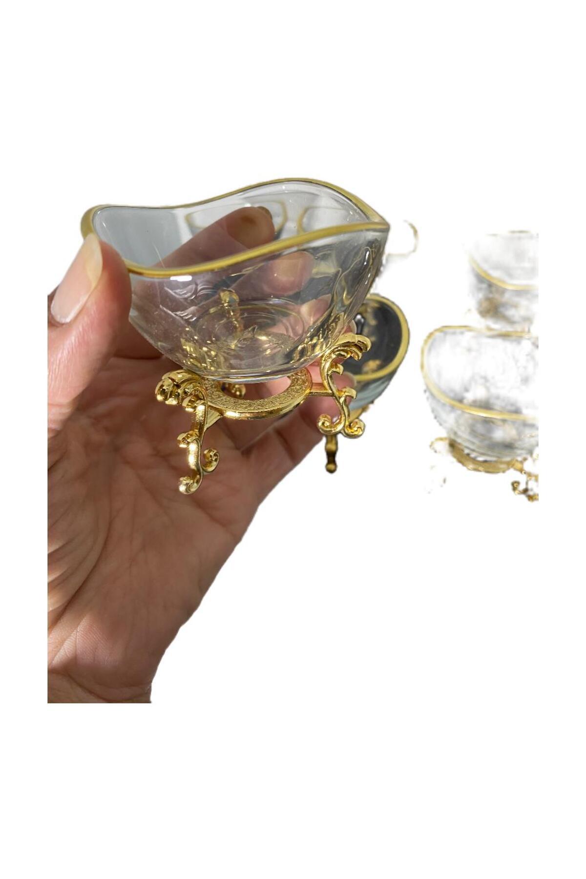 Elif Aksesuar Metal Ayaklı Gold Lokumluk