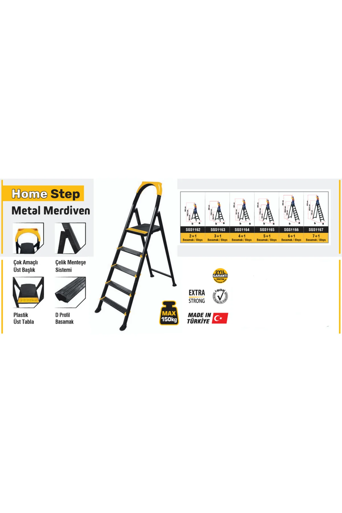 METAL BASAMAKLI MERDİVEN(HOMESTEP)