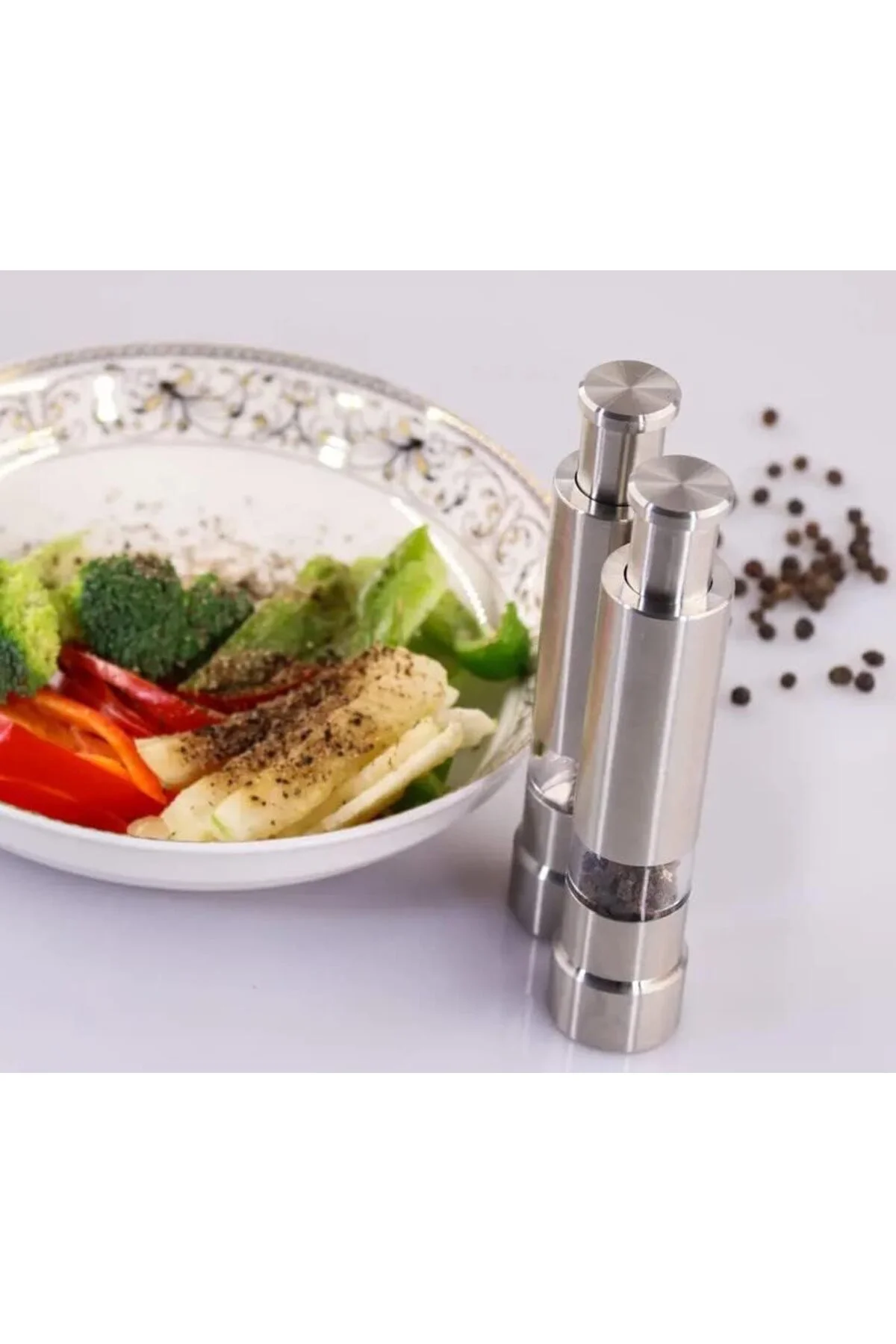 Metal Basmalı Mini Tuz Karabiber Öğütücü