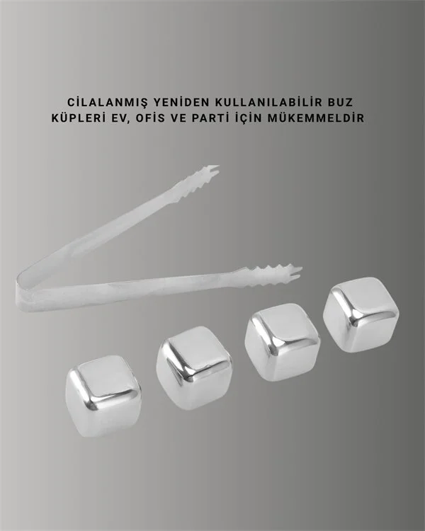 Metal Buz Küpü Seti ve Buz Klipsi - Paslanmaz Çelik Soğutma Çözümü