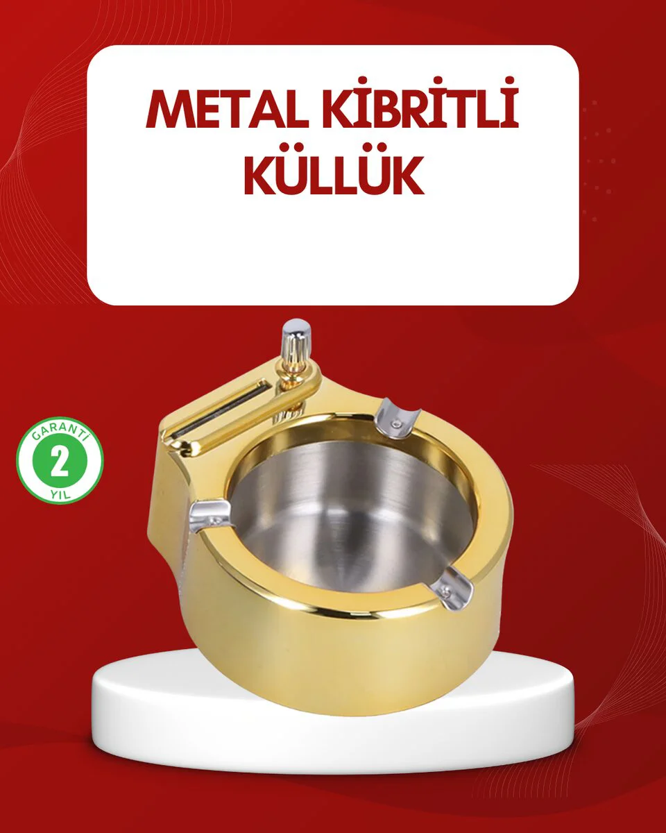 Metal Çakmaklı Küllük - Gizli Ateşleme Sistemli Şık Tasarım Fiyatı, Yorumları ve Özellikleri