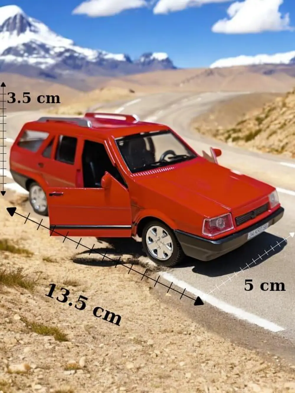 Metal Çek Bırak Kartal Araba Kırmızı Sesli ve Işıklı ( 1/36 Ölçek