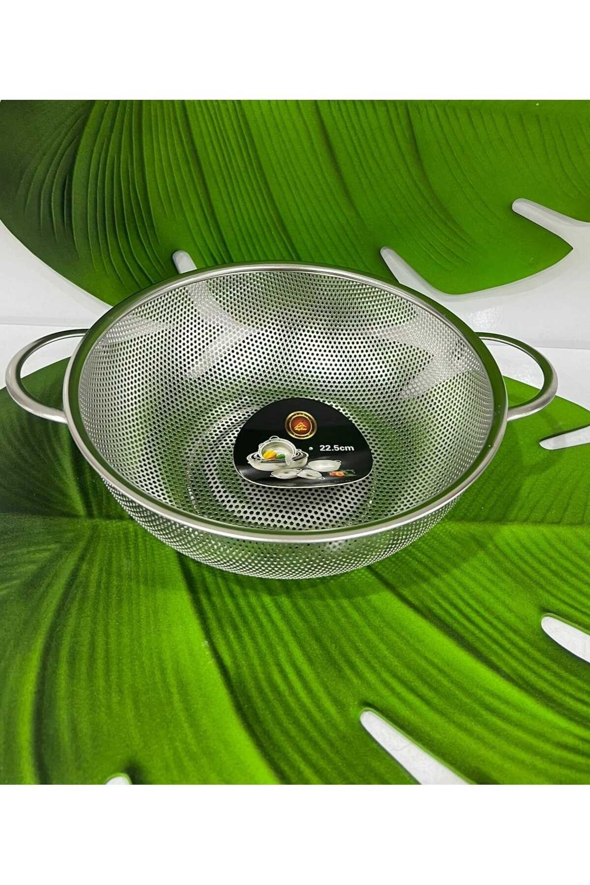 Hibana Metal Çelik Makarna Süzgeci (22,5Cm)