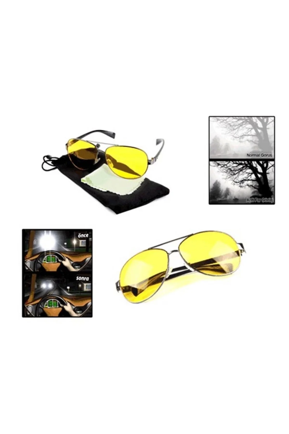 Metal Çerçeveli Anti Far Gece Görüş Gözlüğü (damla Modeli) ( Lisi Metal Çerçeveli Anti Far Gece Görüş Gözlüğü (damla Modeli) ( Lisi