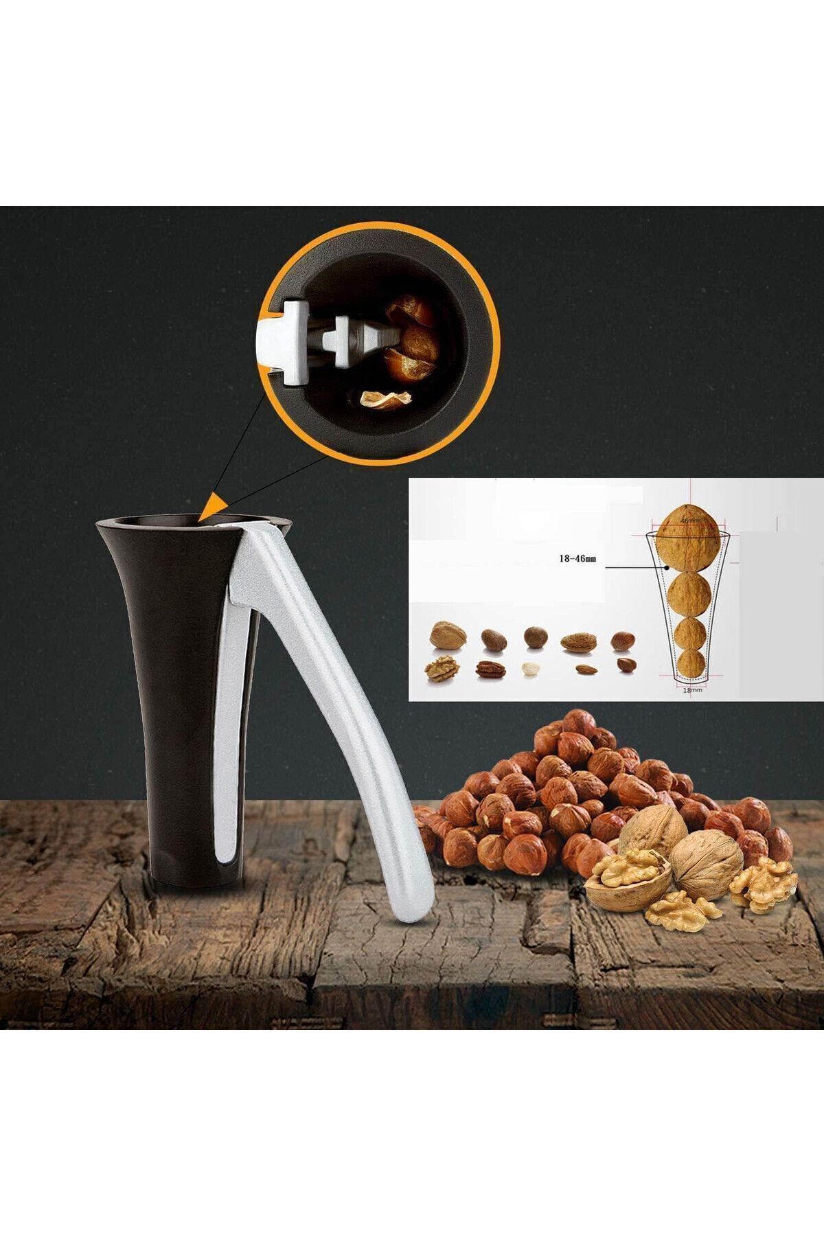 Metal Ceviz Fındık Badem Kırıcı Sıkacağı Tirabassi Design