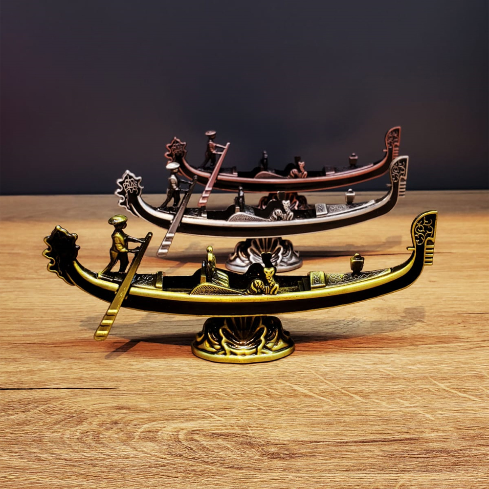 Metal Dekoratif Venedik Kayık 1 Adet