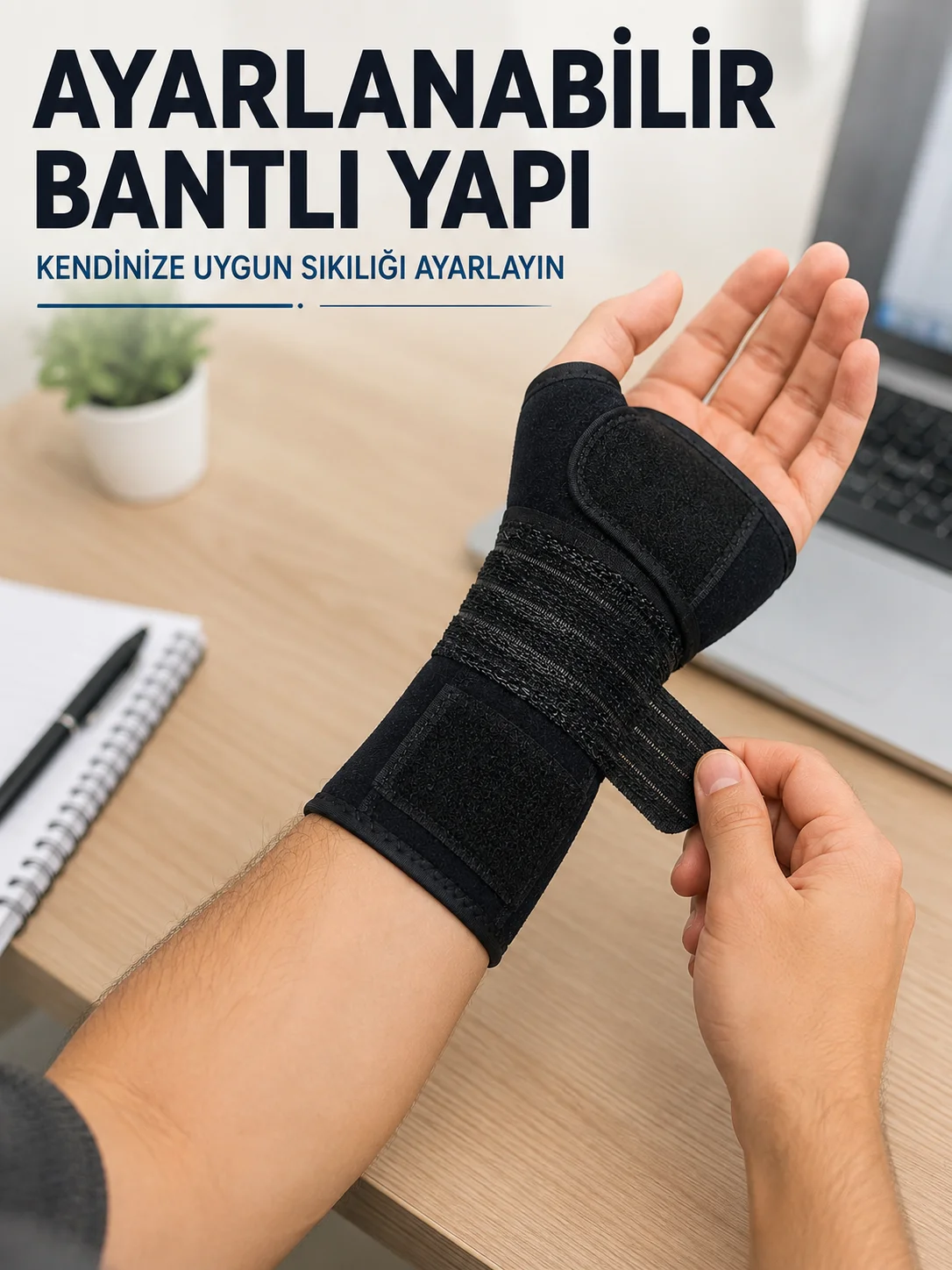 Metal Destekli El Bilek Ateli Ayarlanabilir Bantlı Bileklik Başparmak Açık Fiyatı, Yorumları ve Özellikleri