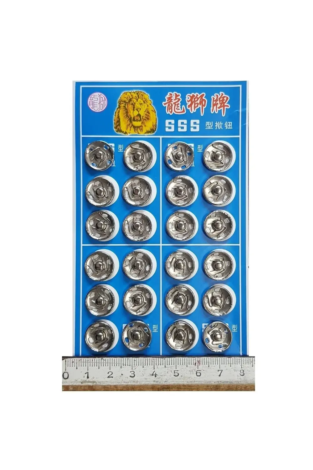 Tuhafiyecimiz Metal, Dikmeli Çıtçıt Düğme No3 (14Mm) 24 Adet Gümüş