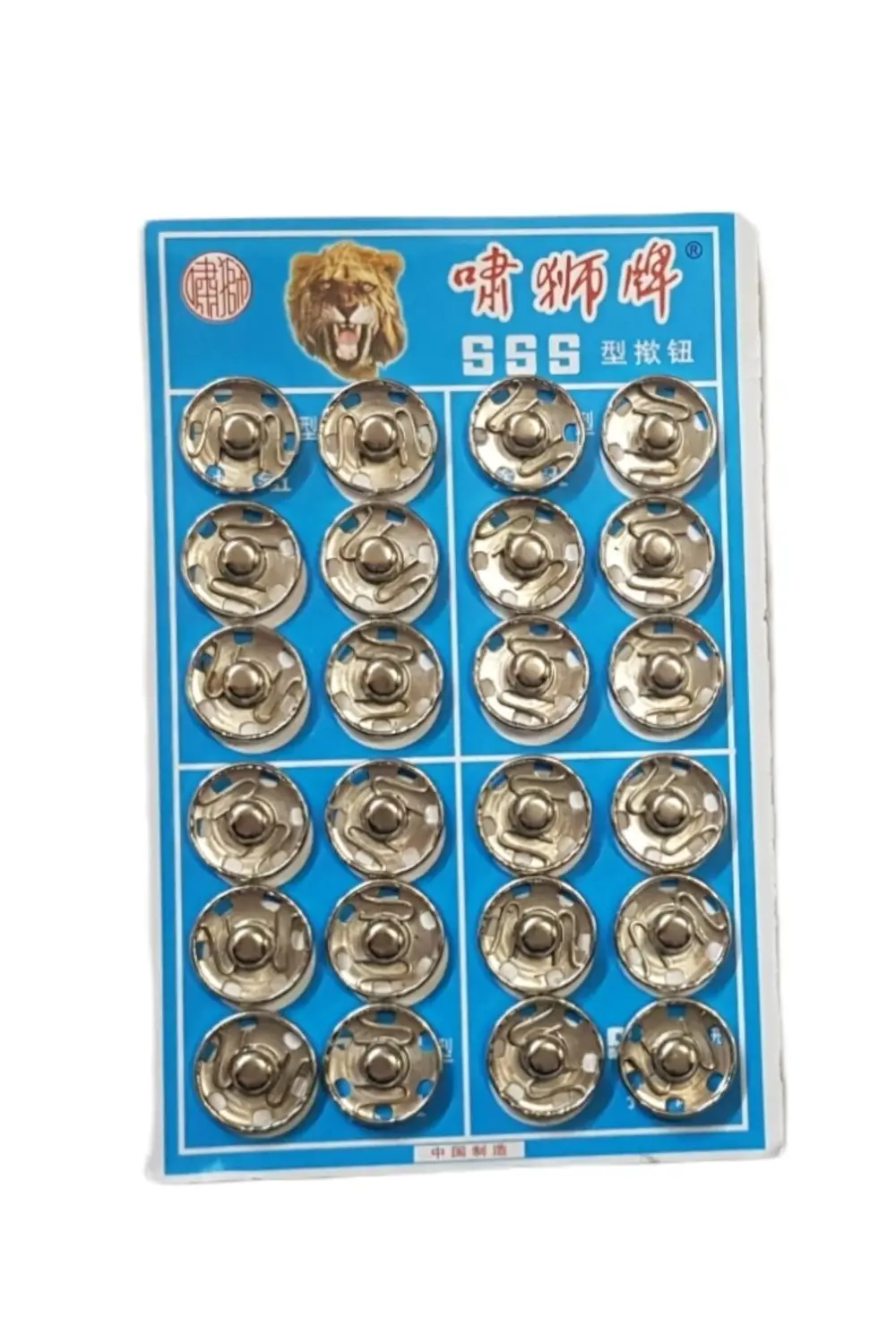 Tuhafiyecimiz Metal, Dikmeli Çıtçıt Düğme No4 (16Mm) 24 Adet Gümüş