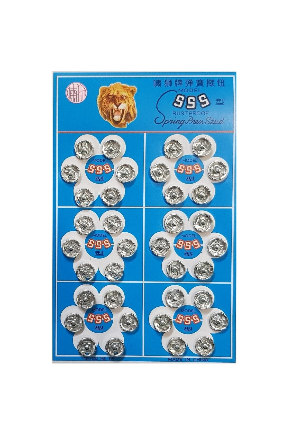 Tuhafiyecimiz Metal, Dikmeli Çıtçıt Düğme No0 (8Mm) 36 Adet Gümüş