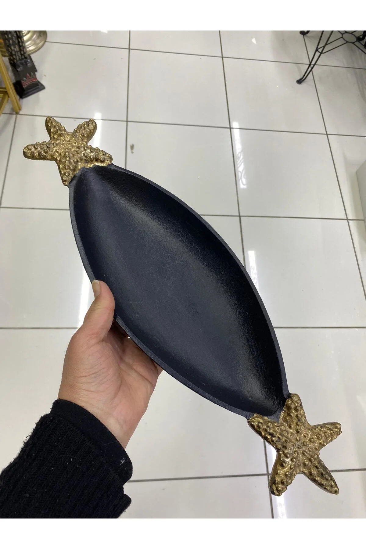 Metal Döküm Dekoratif Kayık Tabak