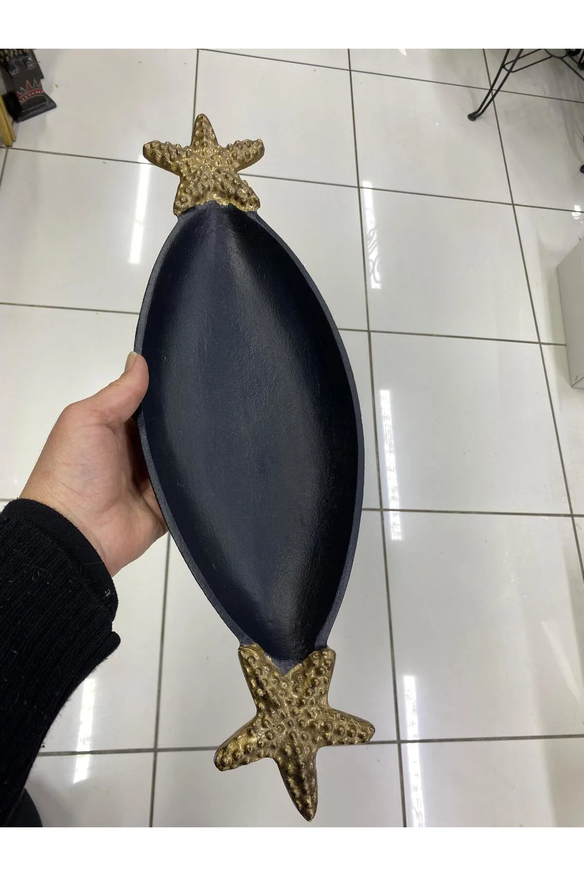 Metal Döküm Dekoratif Kayık Tabak - Görsel 2