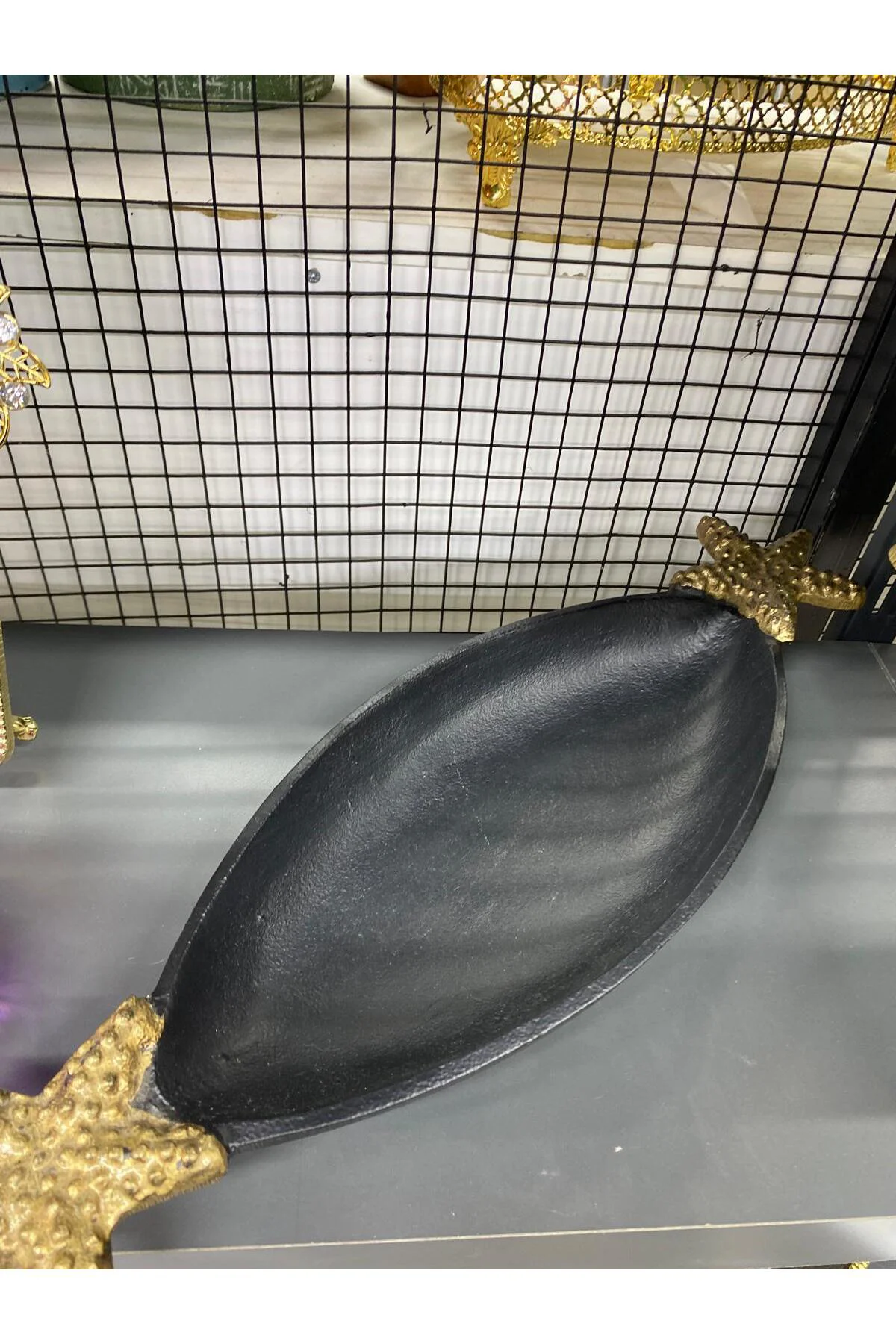 Metal Döküm Dekoratif Kayık Tabak