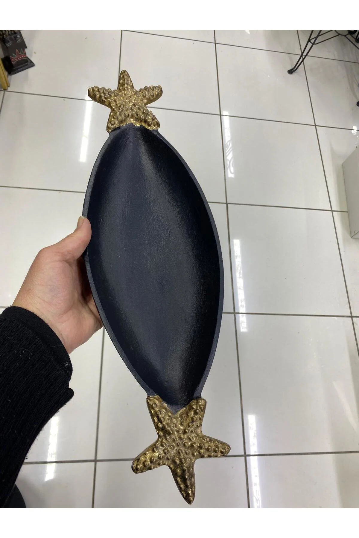 Metal Döküm Dekoratif Kayık Tabak