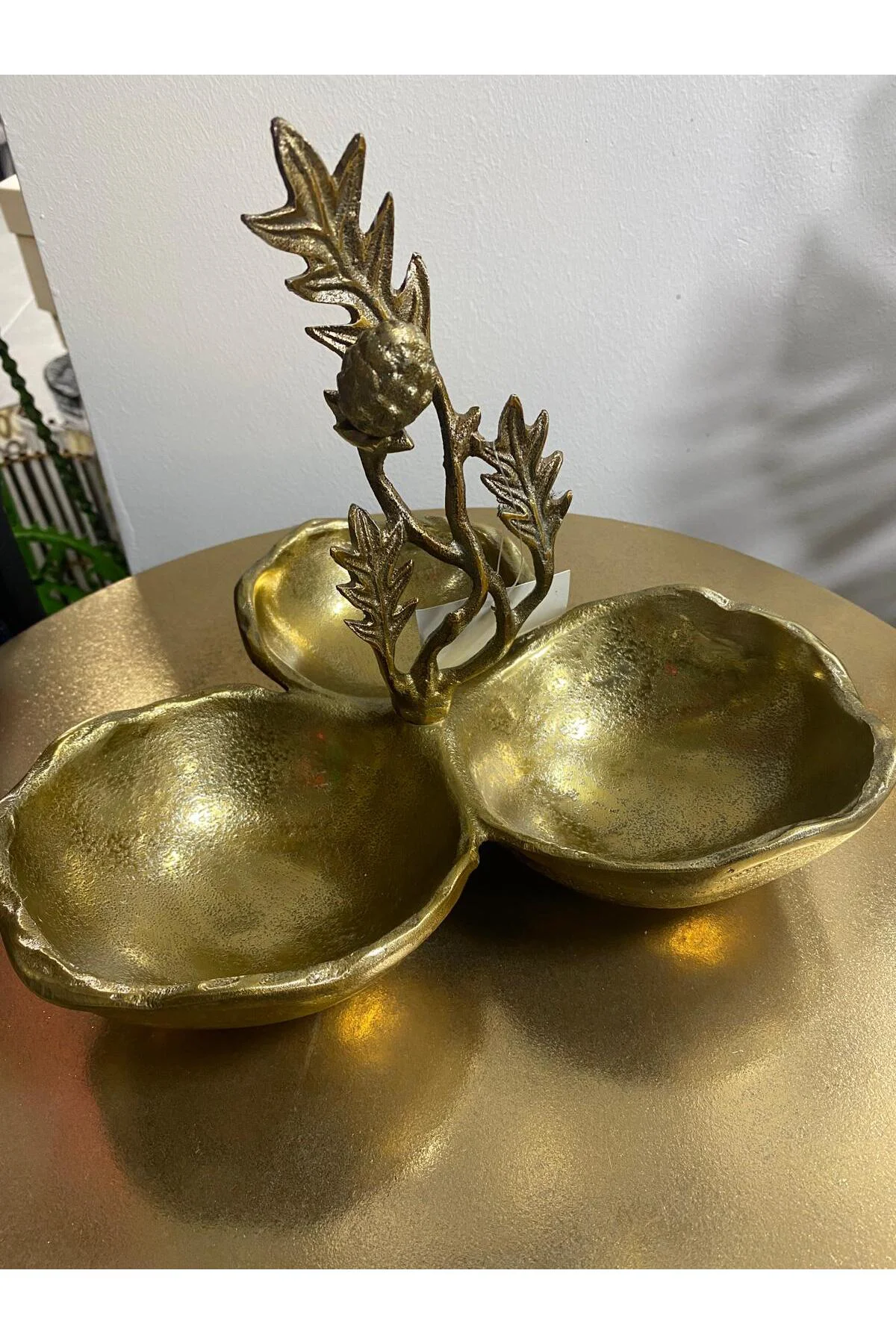 Metal Döküm Royal 3 Lü Sunumluk Çerezlik Şekerlik 25*23*22cm