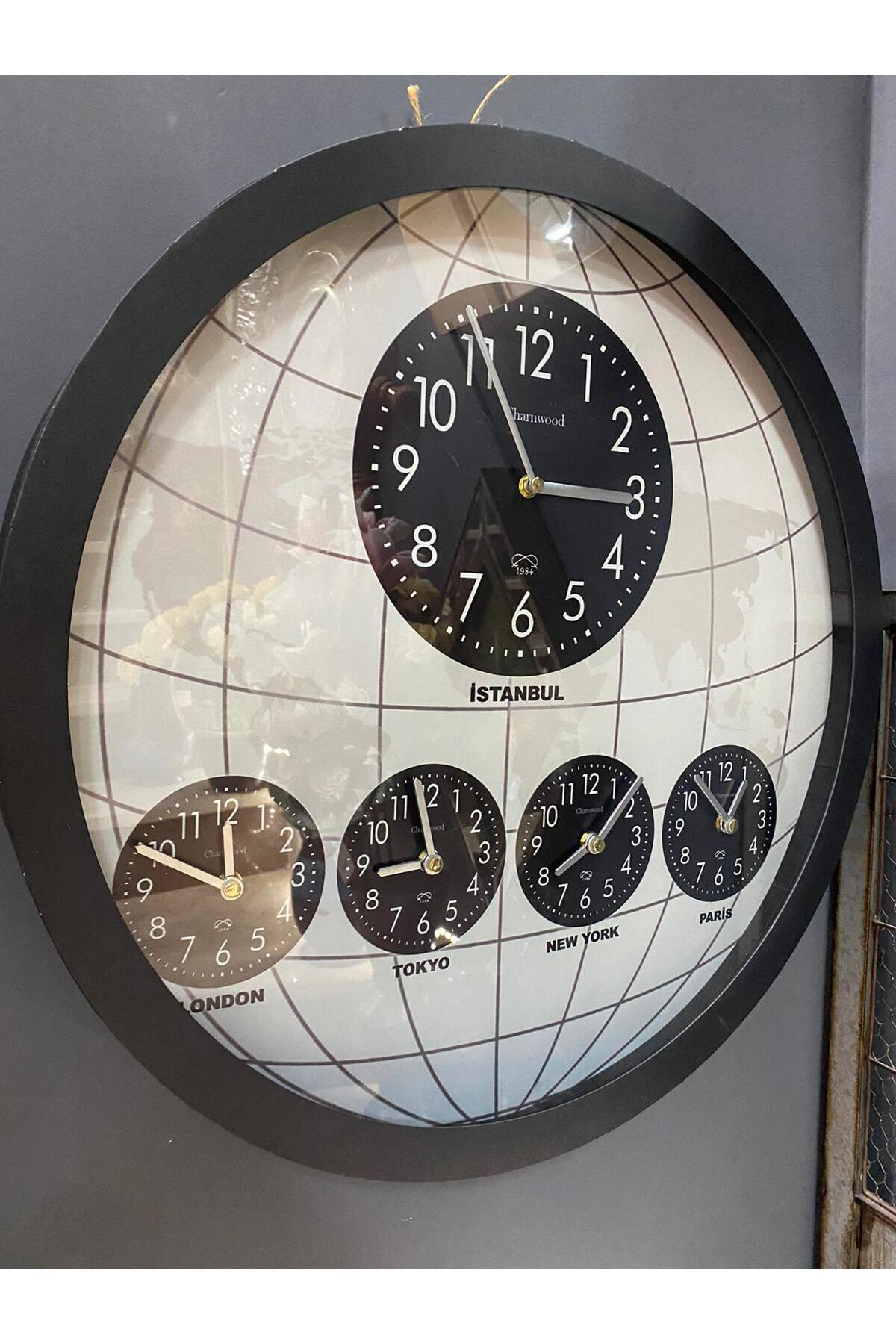 Elif Aksesuar Metal Dünya Modeli Duvar Saati