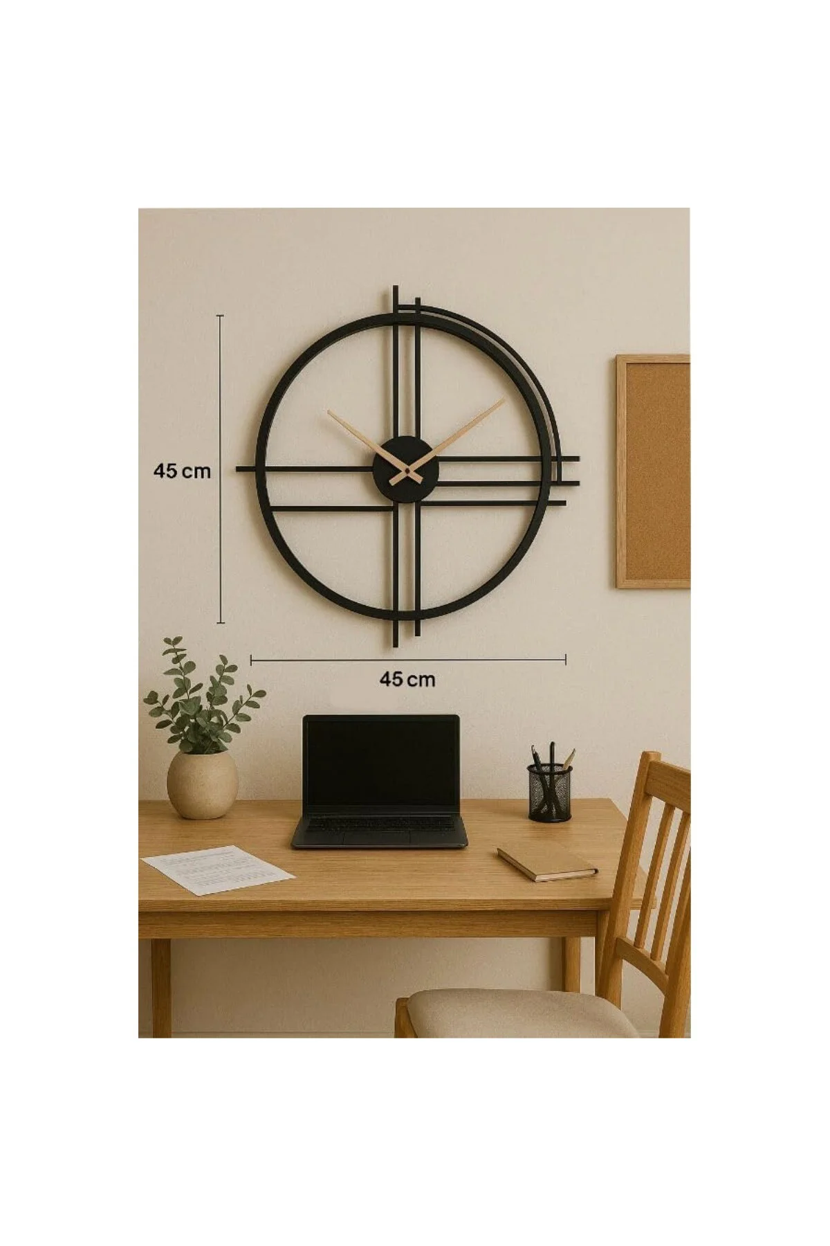 Metal Duvar Saati – Sanatsal Minimalist Tasarım, Yüksek Kalite, Q
