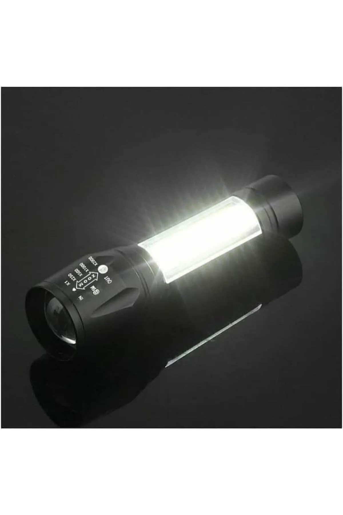 Metal El Feneri Ultra Güçlü Usb Şarjlı 2500 Lumen 5w Cob Led Avcı