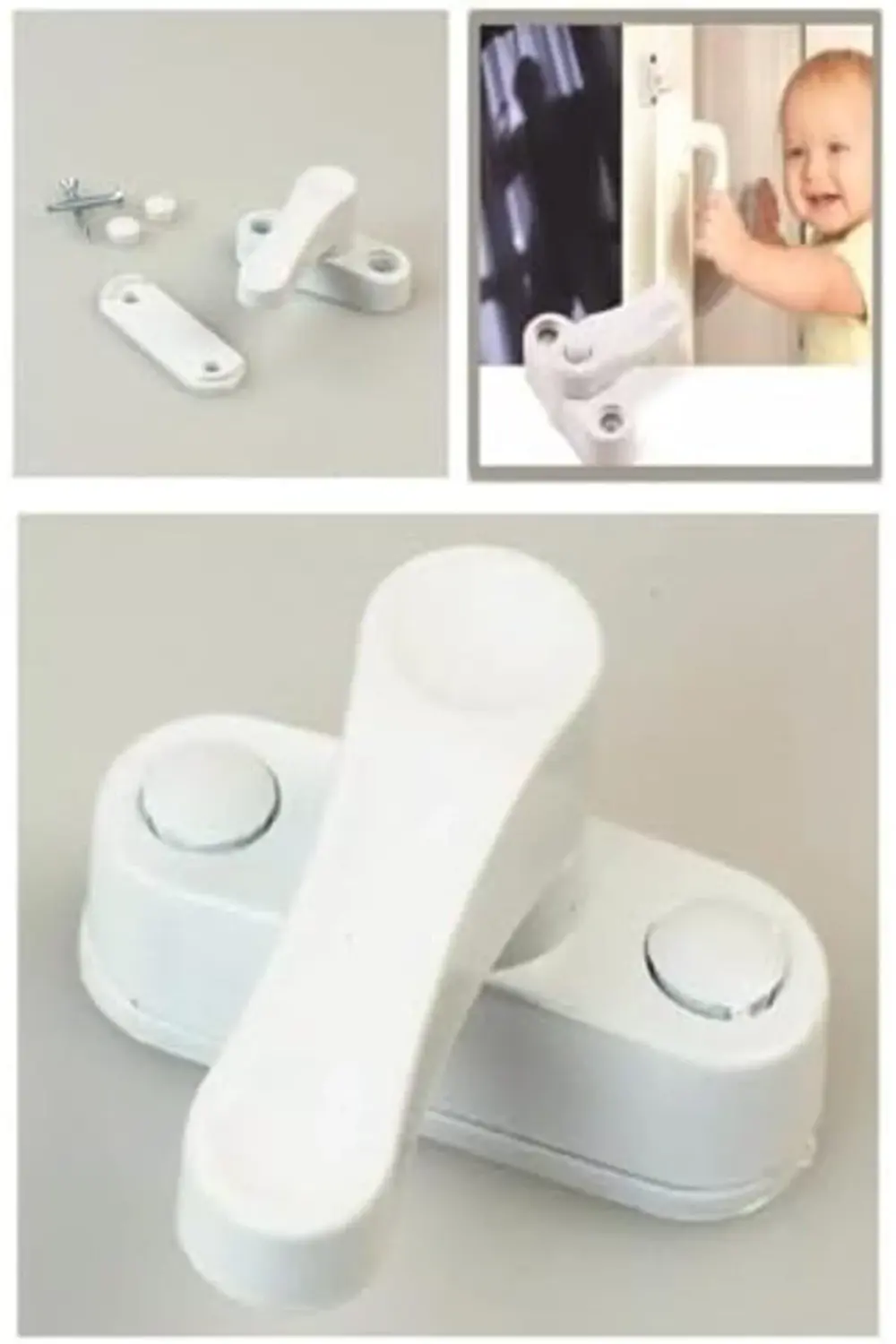 Metal Emniyet Kilidi Kapı Pencere Çocuk Kapı Kilidi (4 Adet) 1200