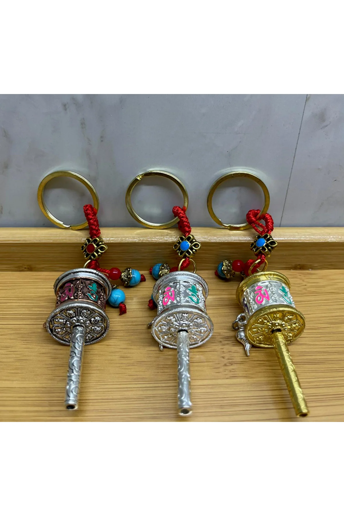 Metal Feng Shui Şans Çarkı Anahtarlık Model 1
