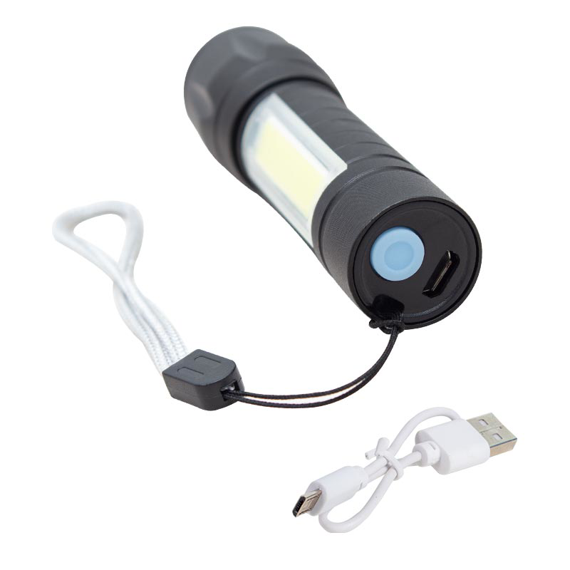 METAL FLASHLIGHT POWER LEDLİ ŞARJLI EL FENERİ (4741)