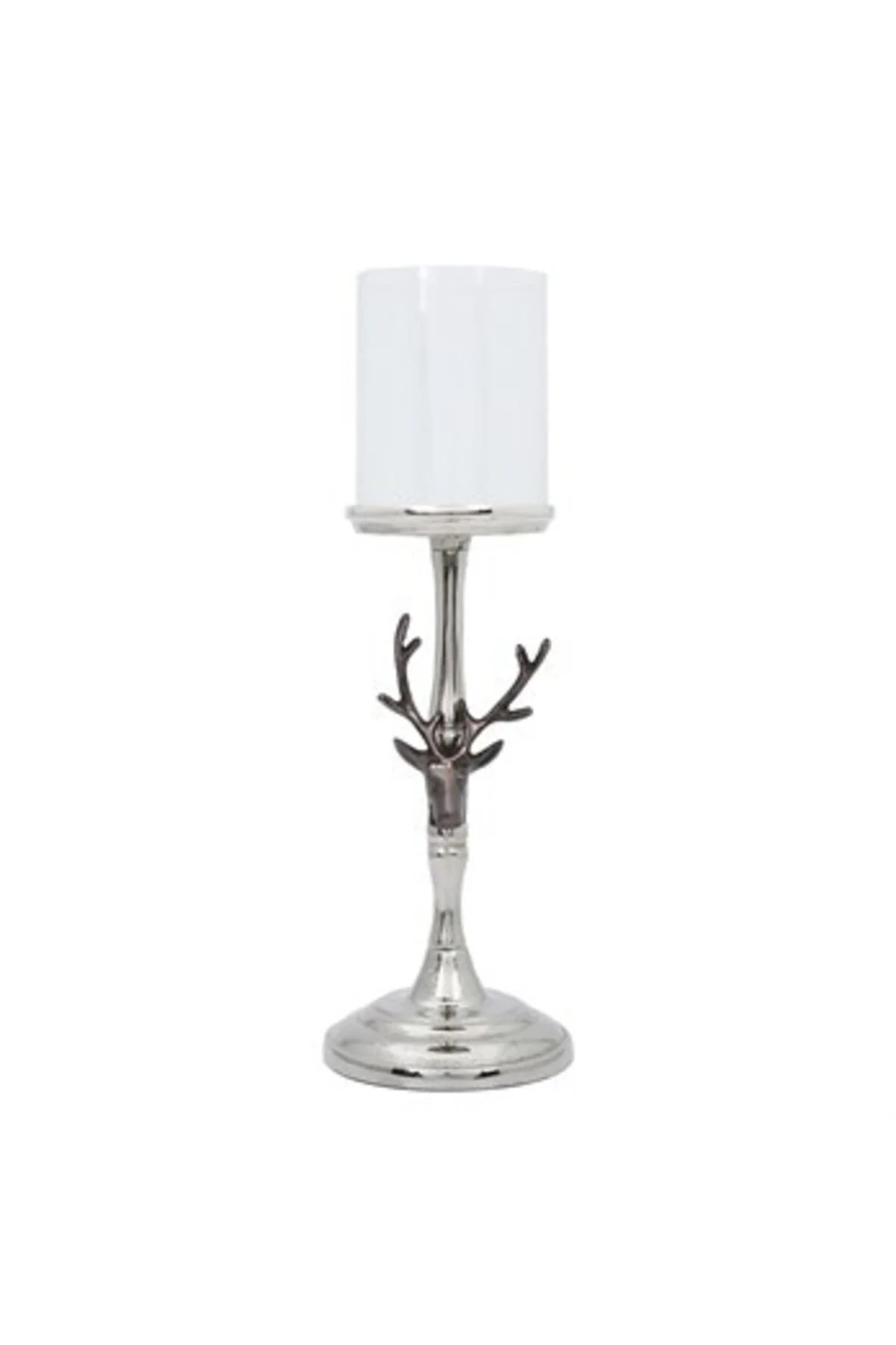 Metal Geyi Kafalı Mumluk 13x42 Cm Ak.ıj0014