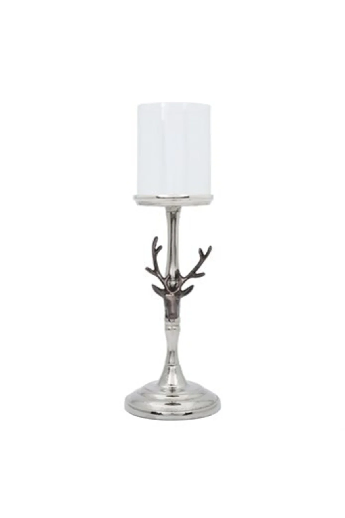 Metal Geyi Kafalı Mumluk 13x42 Cm Ak.ıj0014