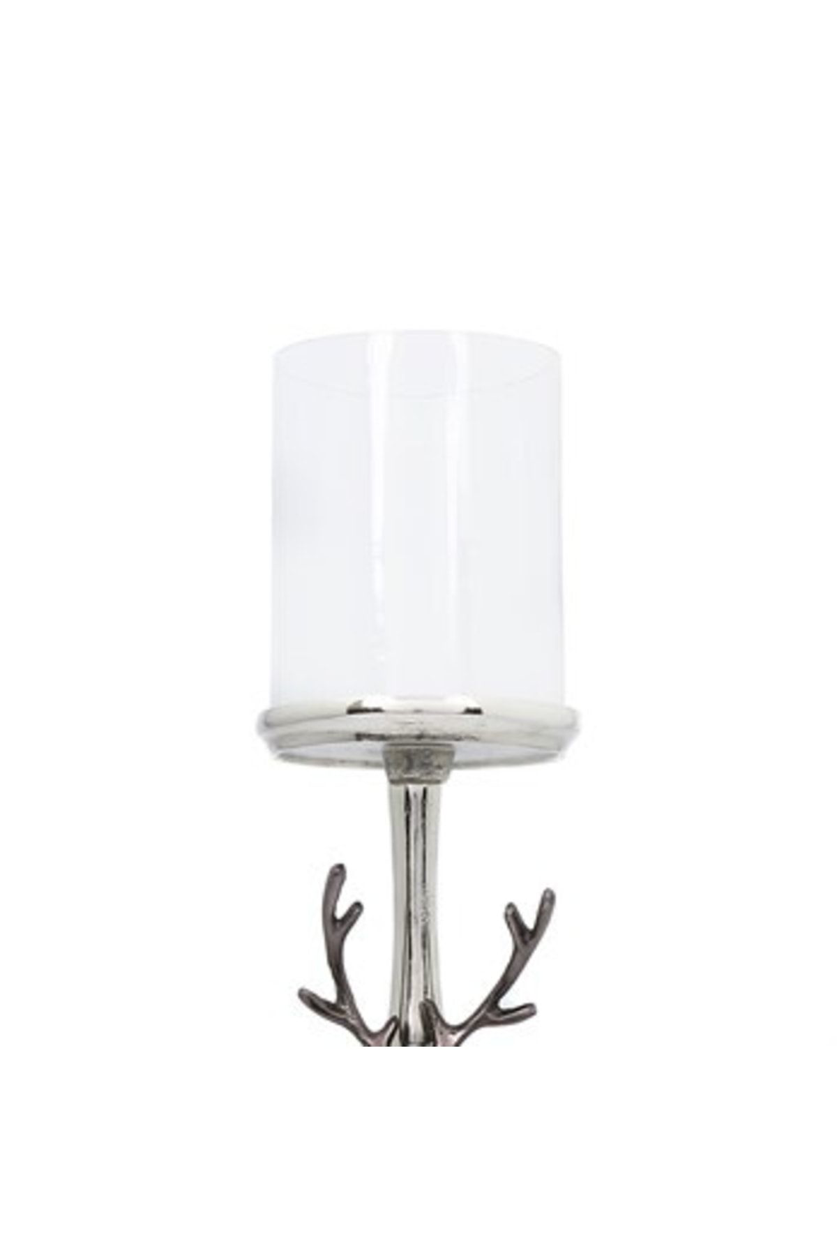 Vitale Metal Geyik Kafalı Mumluk 15X47 Cm Ak.Ij0015