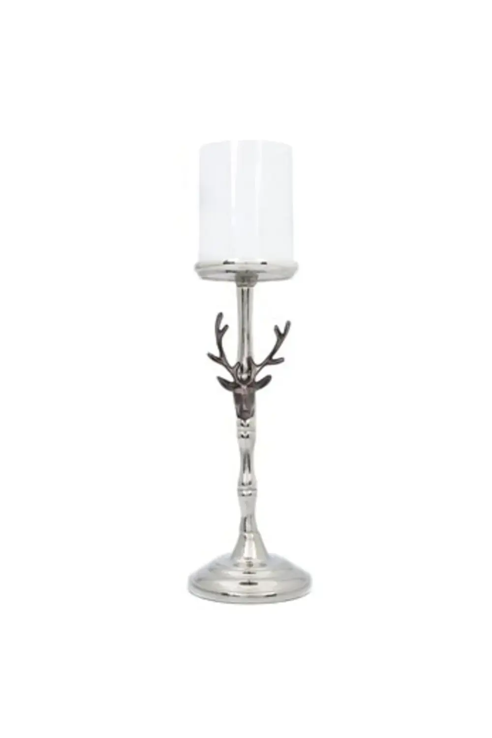 Metal Geyik Kafalı Mumluk 15x47 Cm Ak.ıj0015