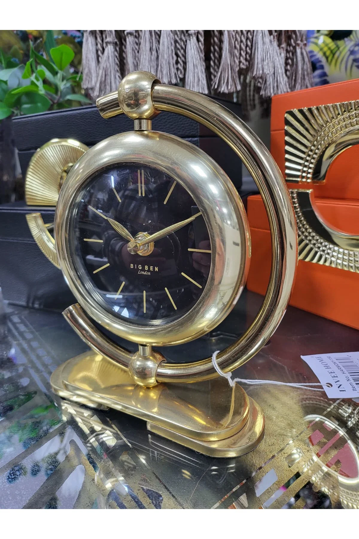 Metal Gold Lüx Masa Saati Gold