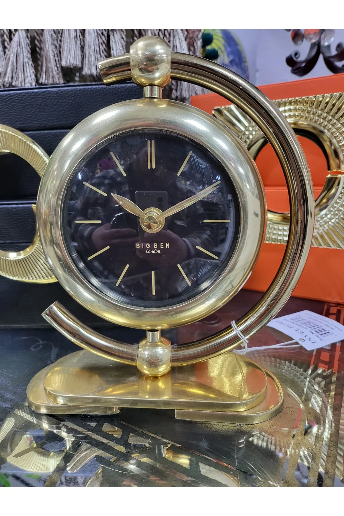 Metal Gold Lüx Masa Saati Gold