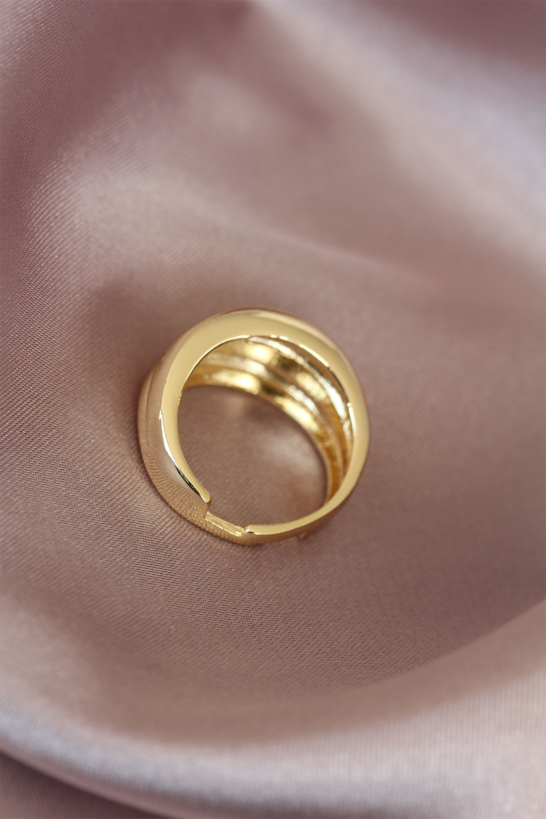 Metal  Gold Renk Ayarlamalı Kadın Yüzük