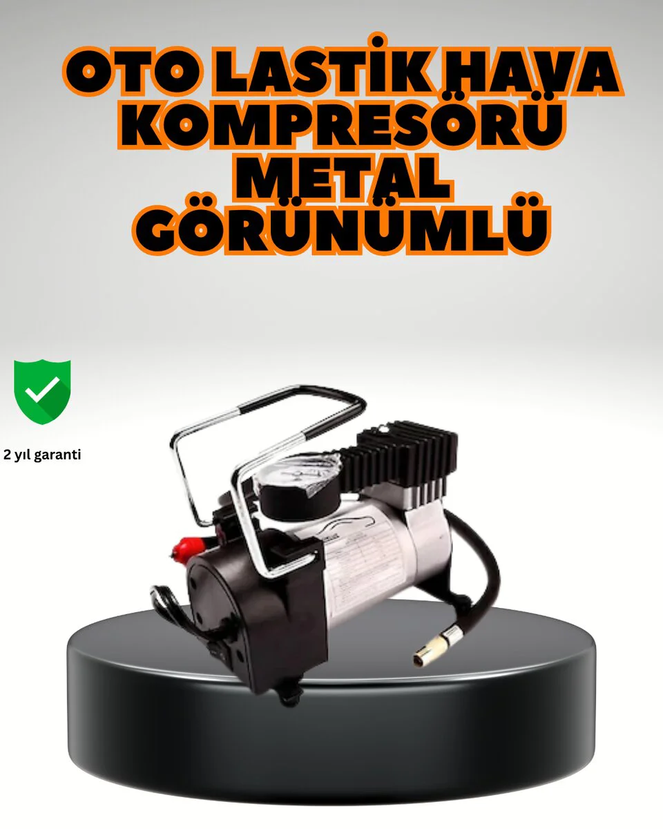 Metal Gövde Lastik Hava Kompresörü 140 PSI SUV 4x4 Uyumlu - Hızlı ve Güvenilir Şişirme